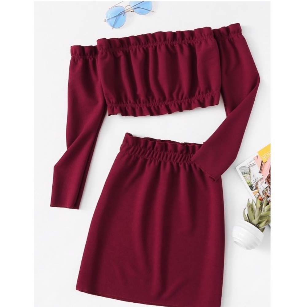 Crop top with skirt